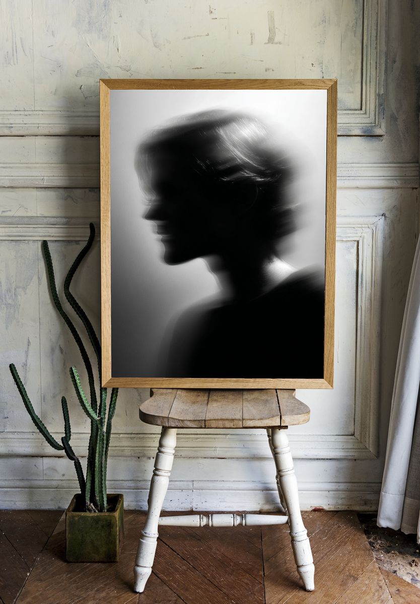 Blurred Profile Portrait Print. room preview