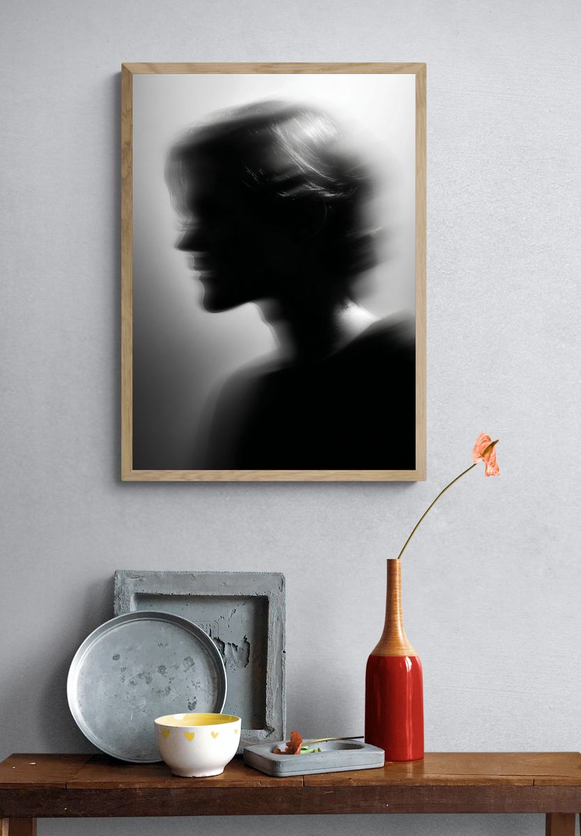 Blurred Profile Portrait Print. — room view 3