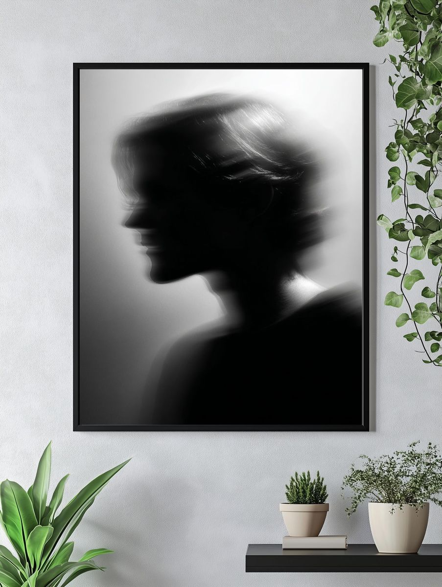 Blurred Profile Portrait Print. — room view 4