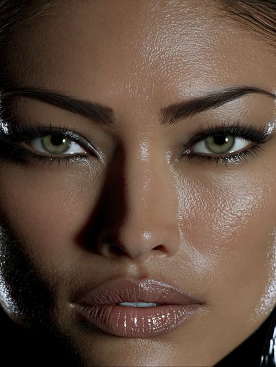 Glossy Female Portrait Print.