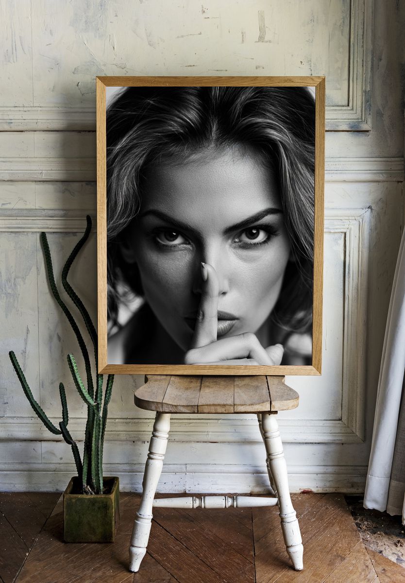 Shh Portrait Photography Poster. room preview