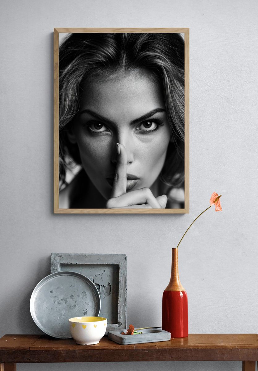 Shh Portrait Photography Poster. — room view 3