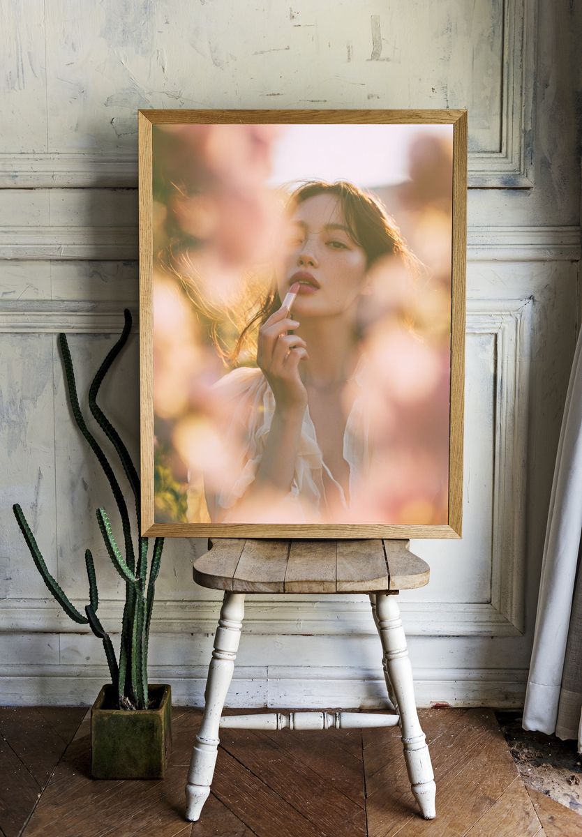 Soft Bloom Portrait Photography Poster. room preview