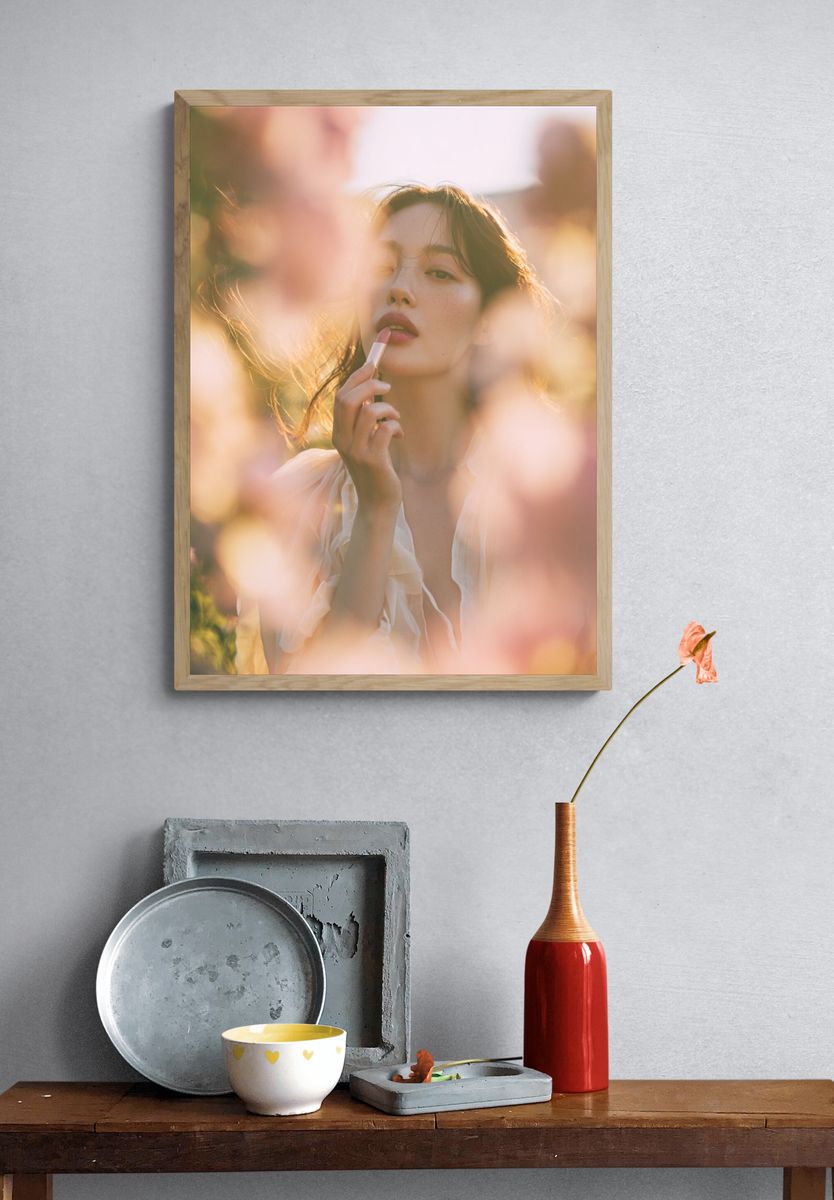 Soft Bloom Portrait Photography Poster. — room view 3
