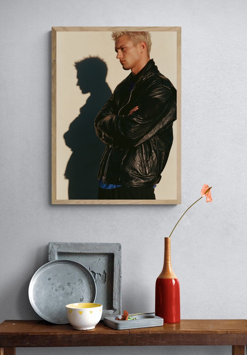 Blond Portrait Shadow Photography Poster. — room view 3