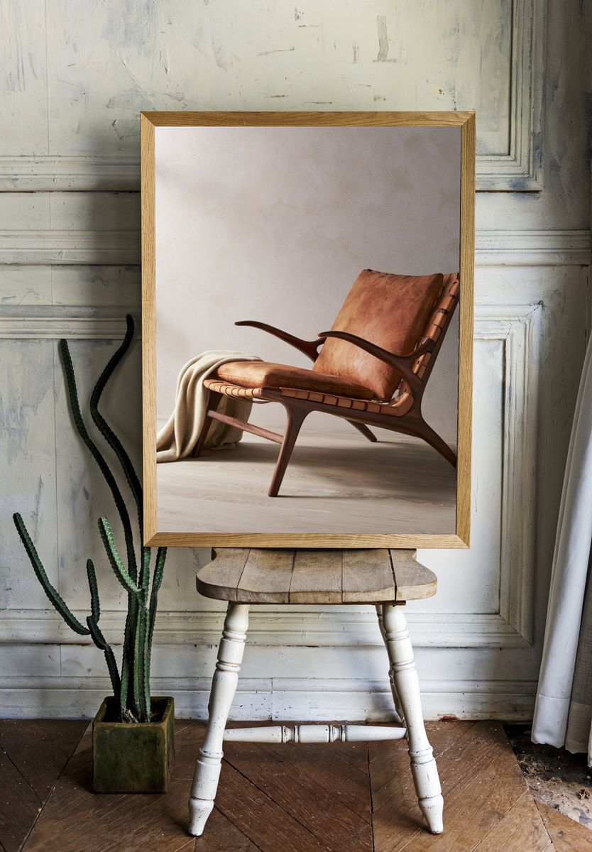 Modern Lounge Chair Interior Photography Poster. room preview