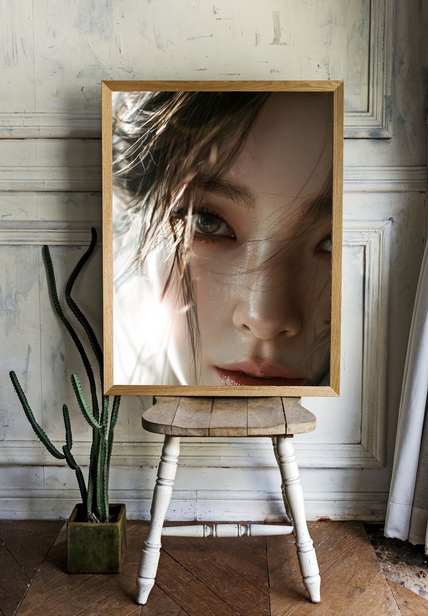 Intense Portrait Photography Poster. room preview