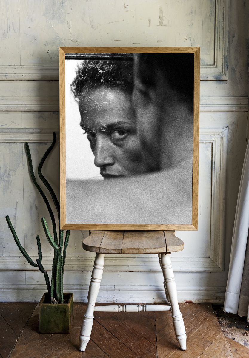 Intense Black and White Portrait Poster. room preview