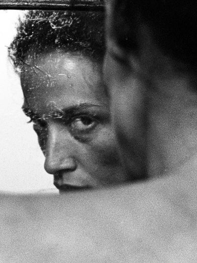 Intense Black and White Portrait Poster.