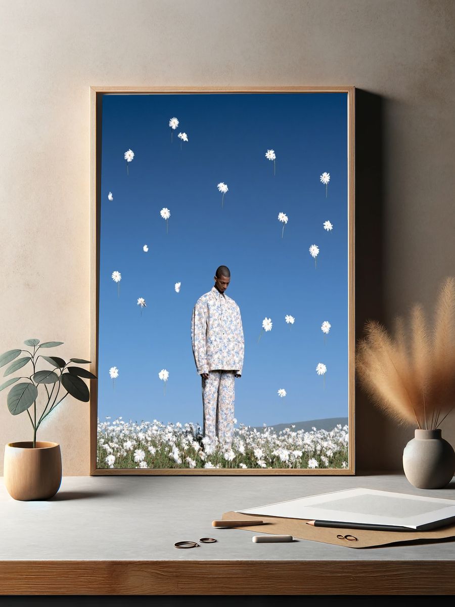 Dreamlike Floral Portrait Print. — room view 2