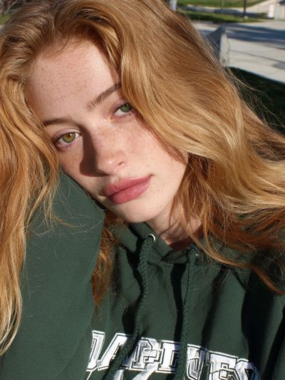 Freckled Blonde Portrait Photography Poster.