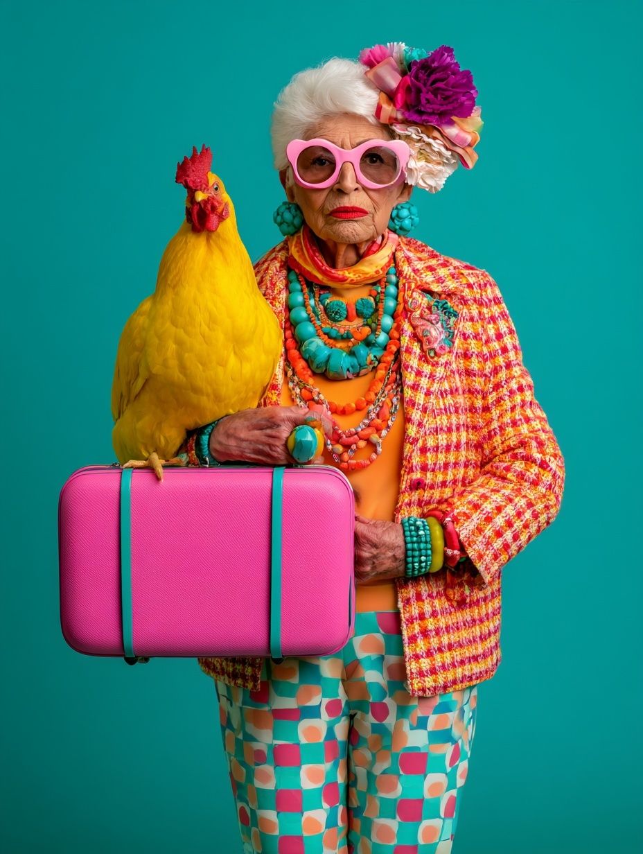 Colorful Fashion Portrait Poster. poster detail