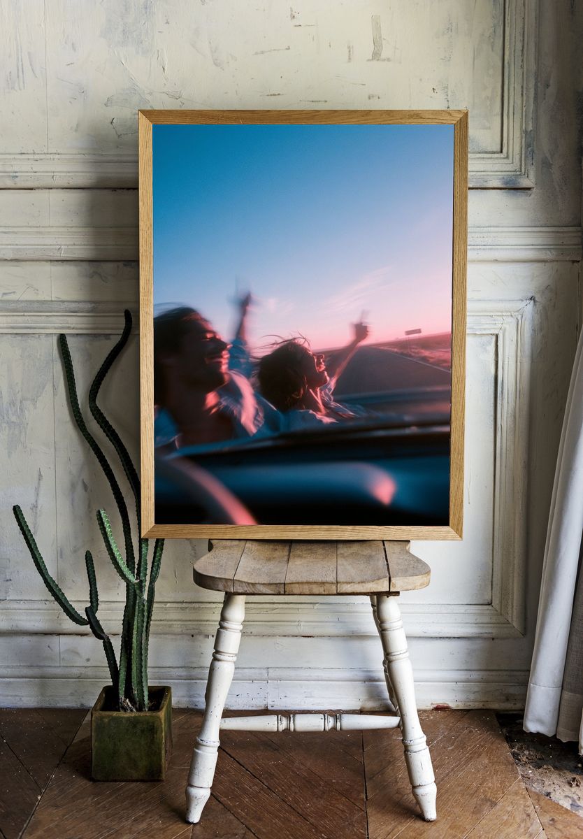 Sunset Road Trip Photography Poster. room preview
