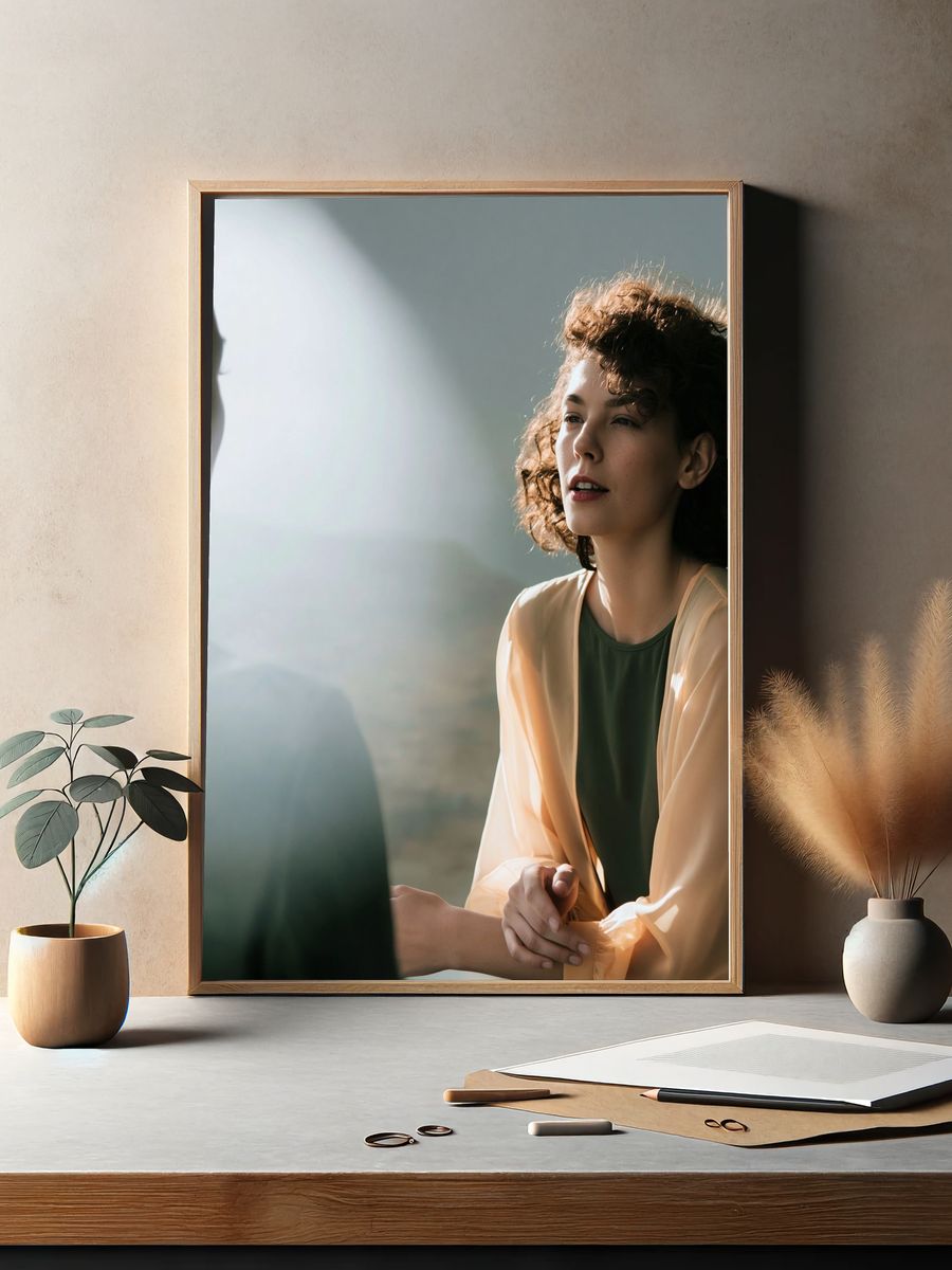 Sunlit Portrait Conversation Poster. — room view 2