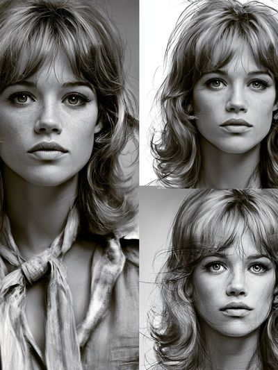 Monochrome Woman Portrait Poster. poster