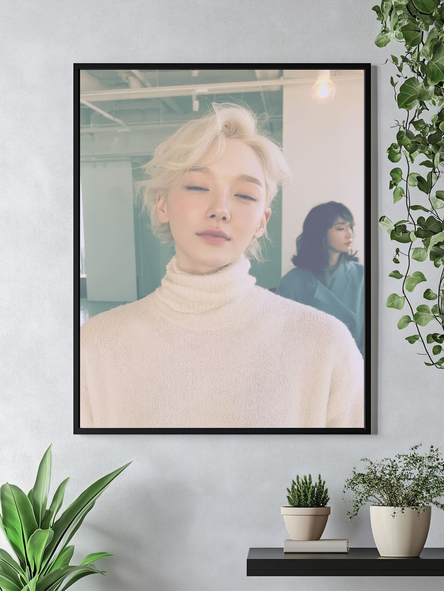 Blonde Portrait Photography Poster. — room view 4