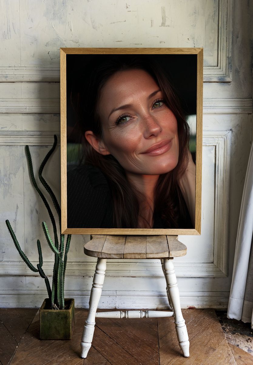 Soft Light Woman Portrait Print. — room view 1