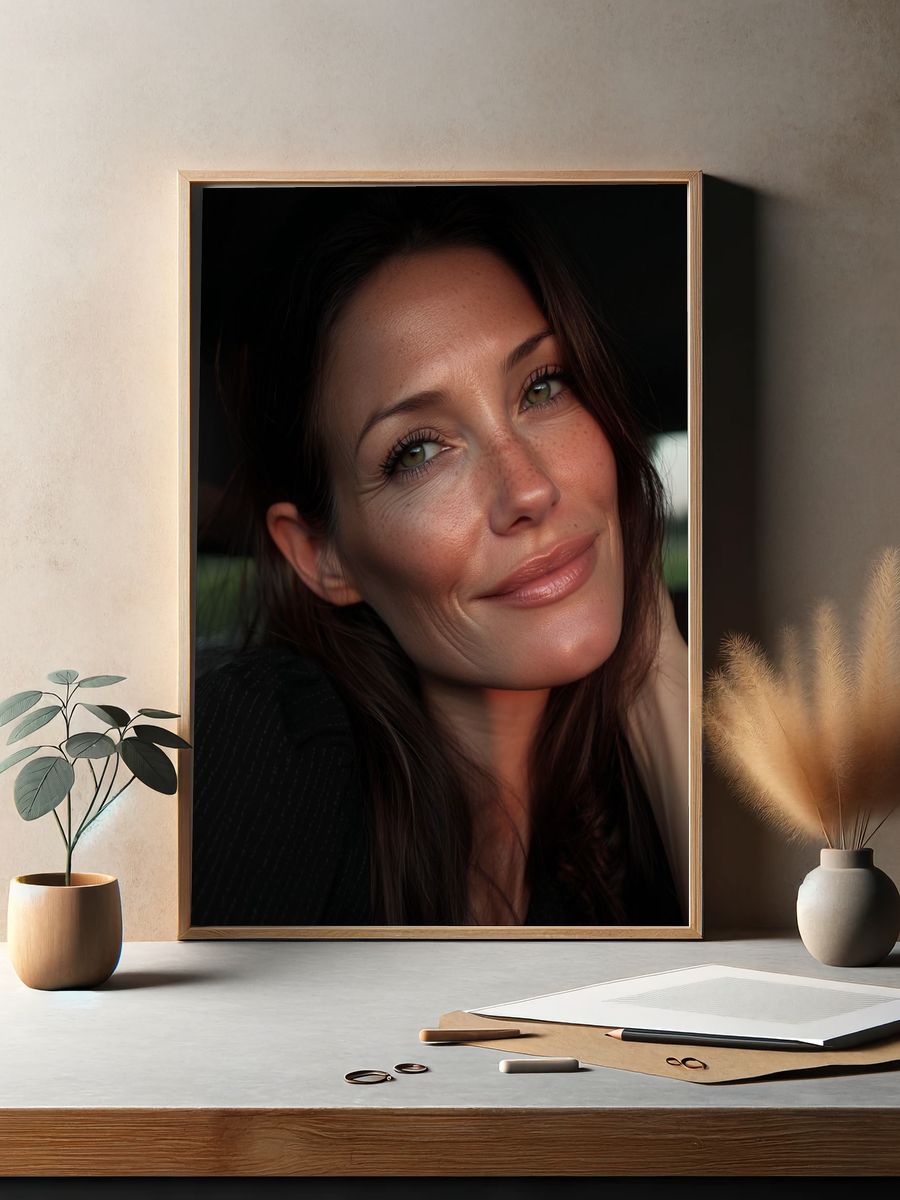 Soft Light Woman Portrait Print. — room view 2