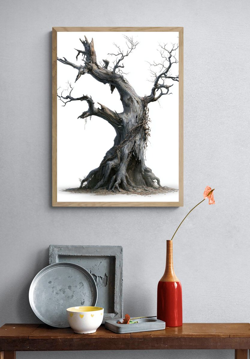 Ancient Dead Tree Photography Poster. — room view 3