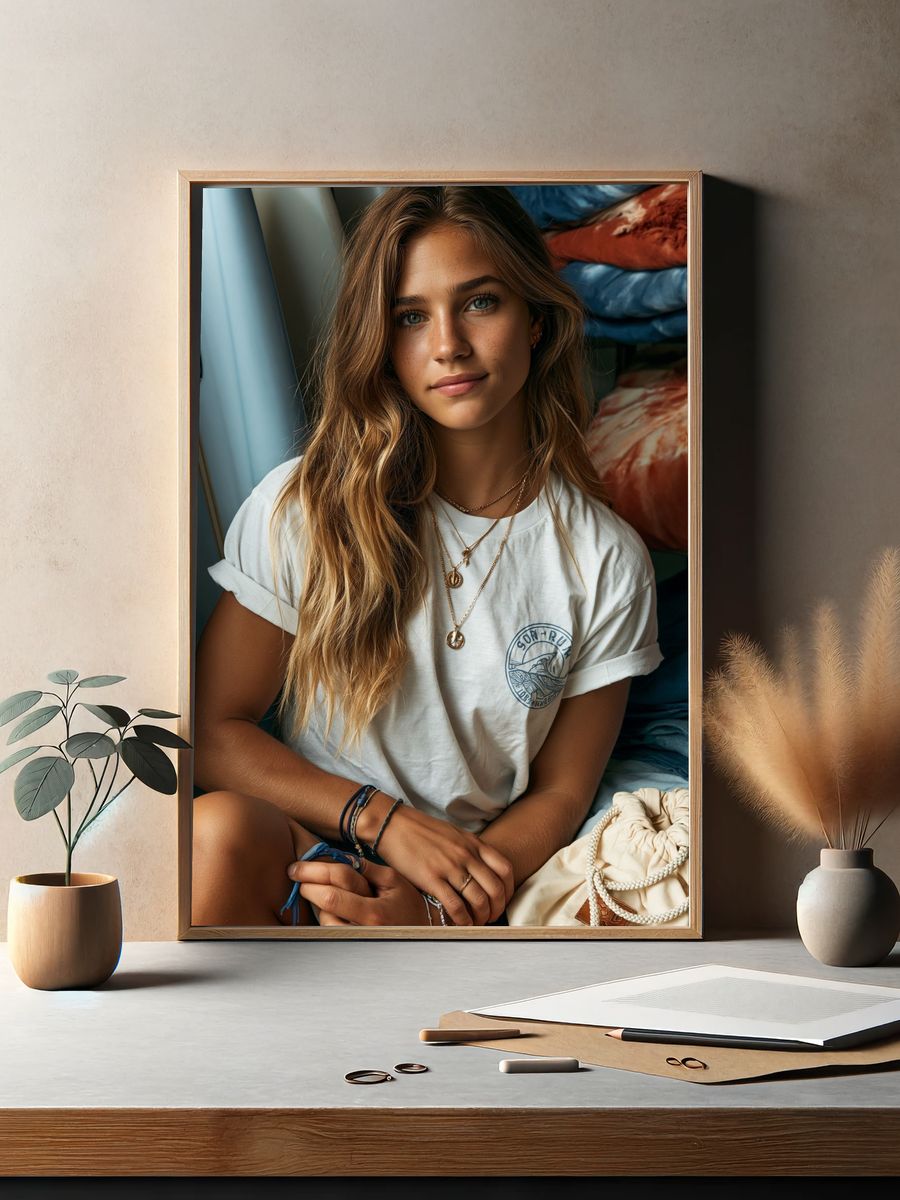 Boho Portrait Photography Poster. — room view 2