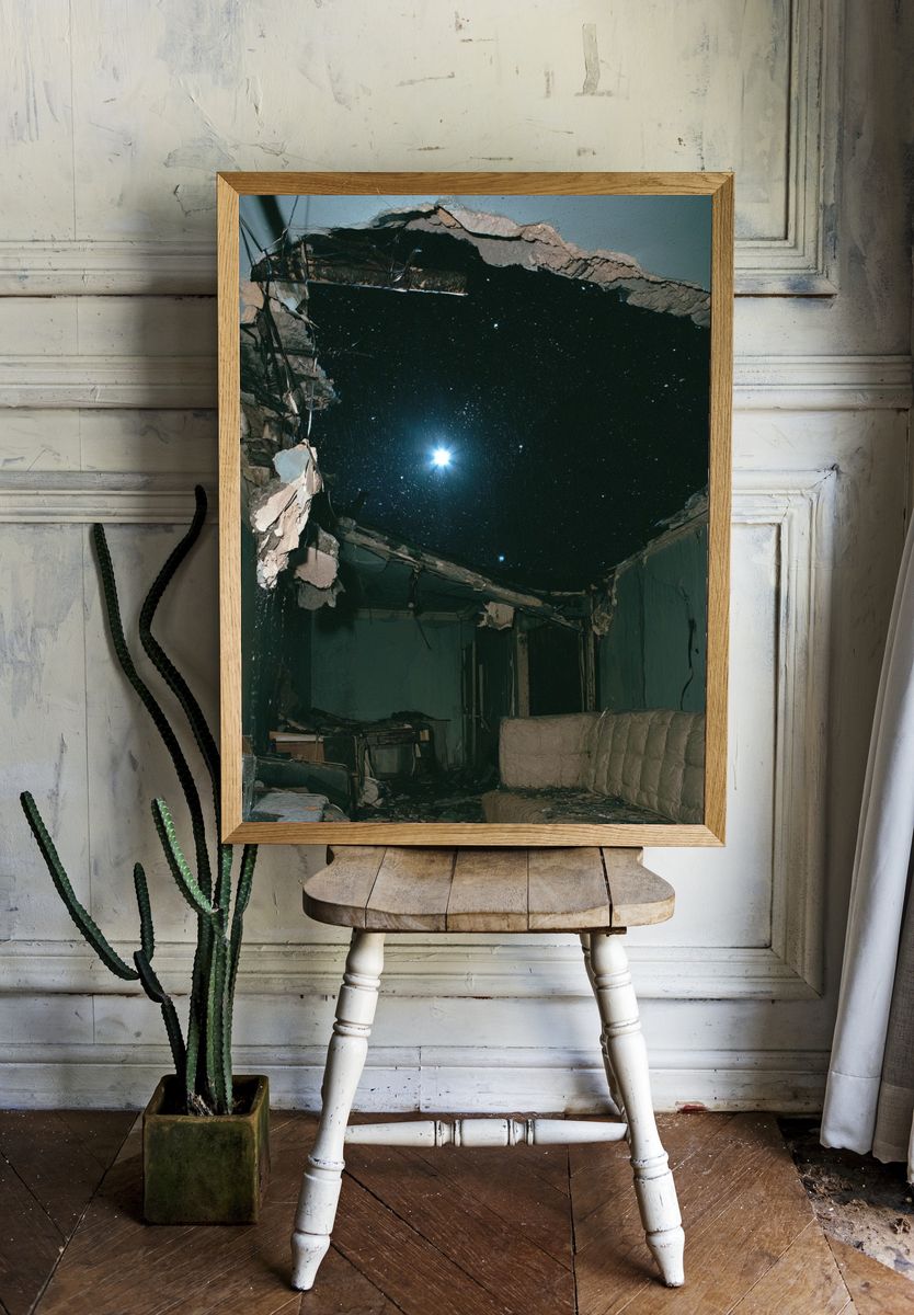 Starry Ruin Interior Photography Poster. room preview