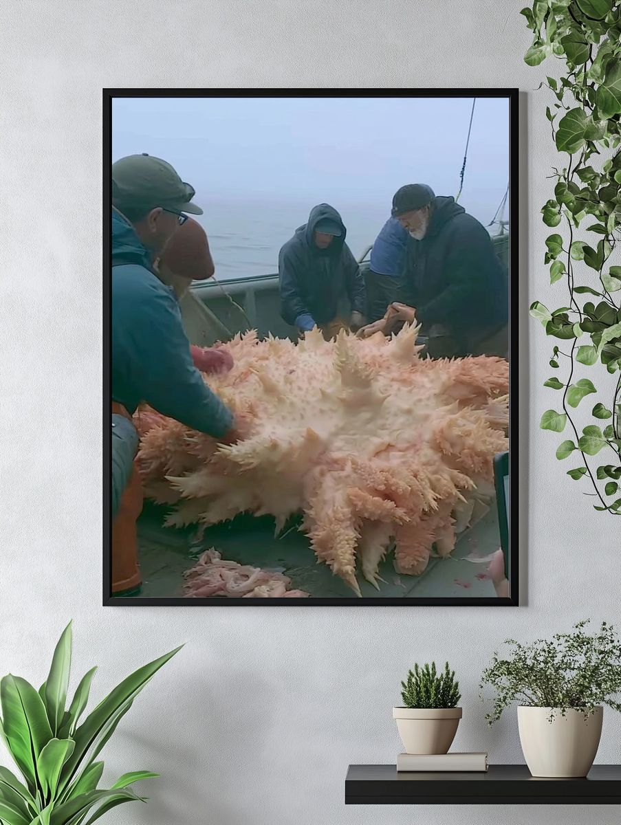 Sea Cucumber Harvest Photography Poster. — room view 4