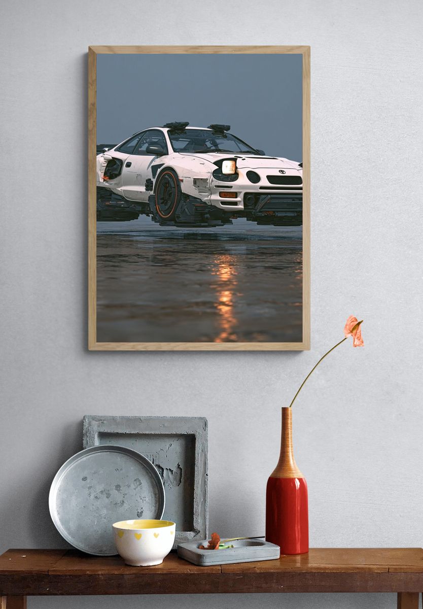 Toyota Drift Car Photography Poster. — room view 3