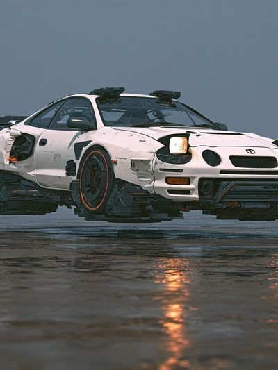 Toyota Drift Car Photography Poster. poster