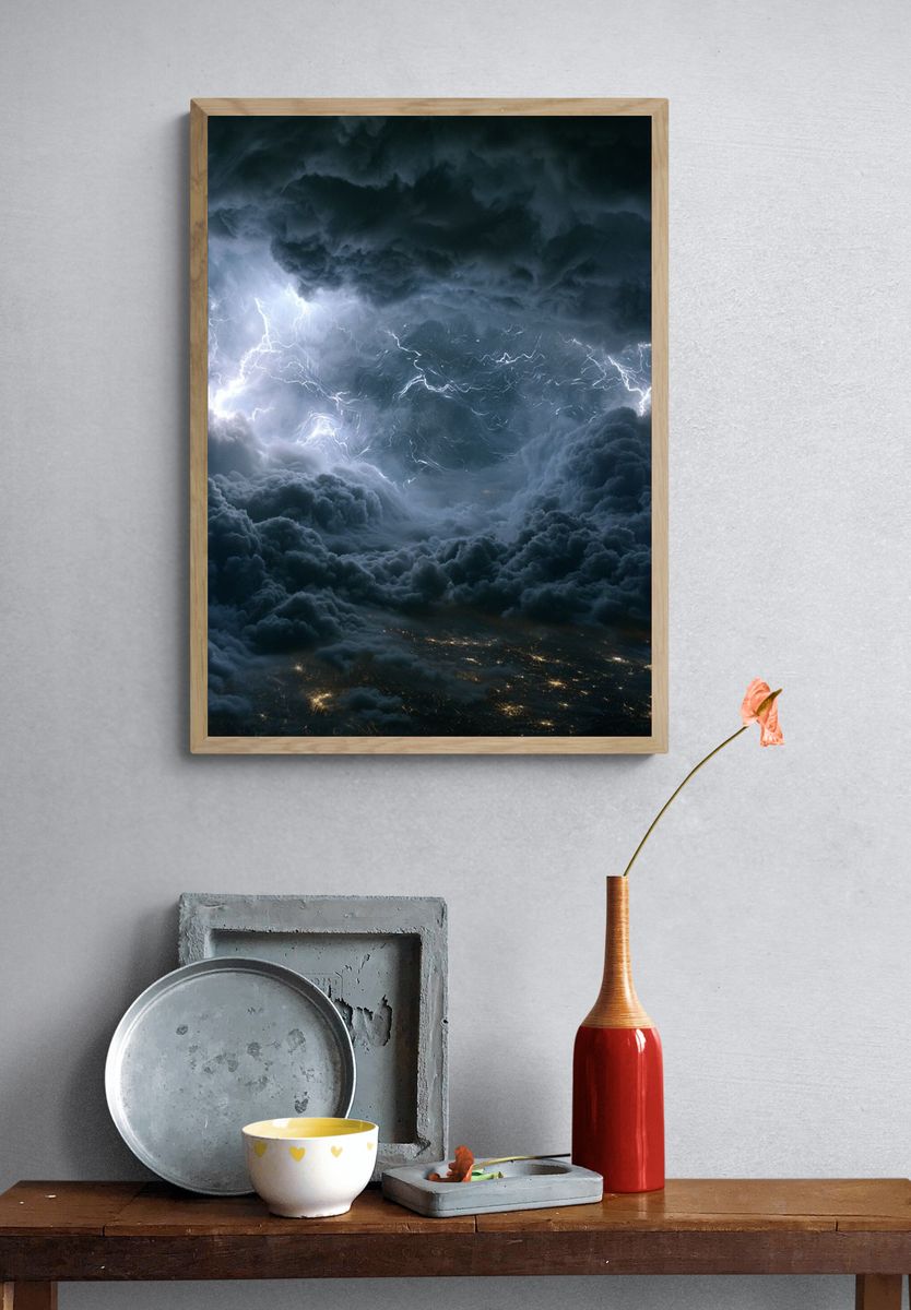 Thunderstorm Clouds — Photography Print. — room view 3