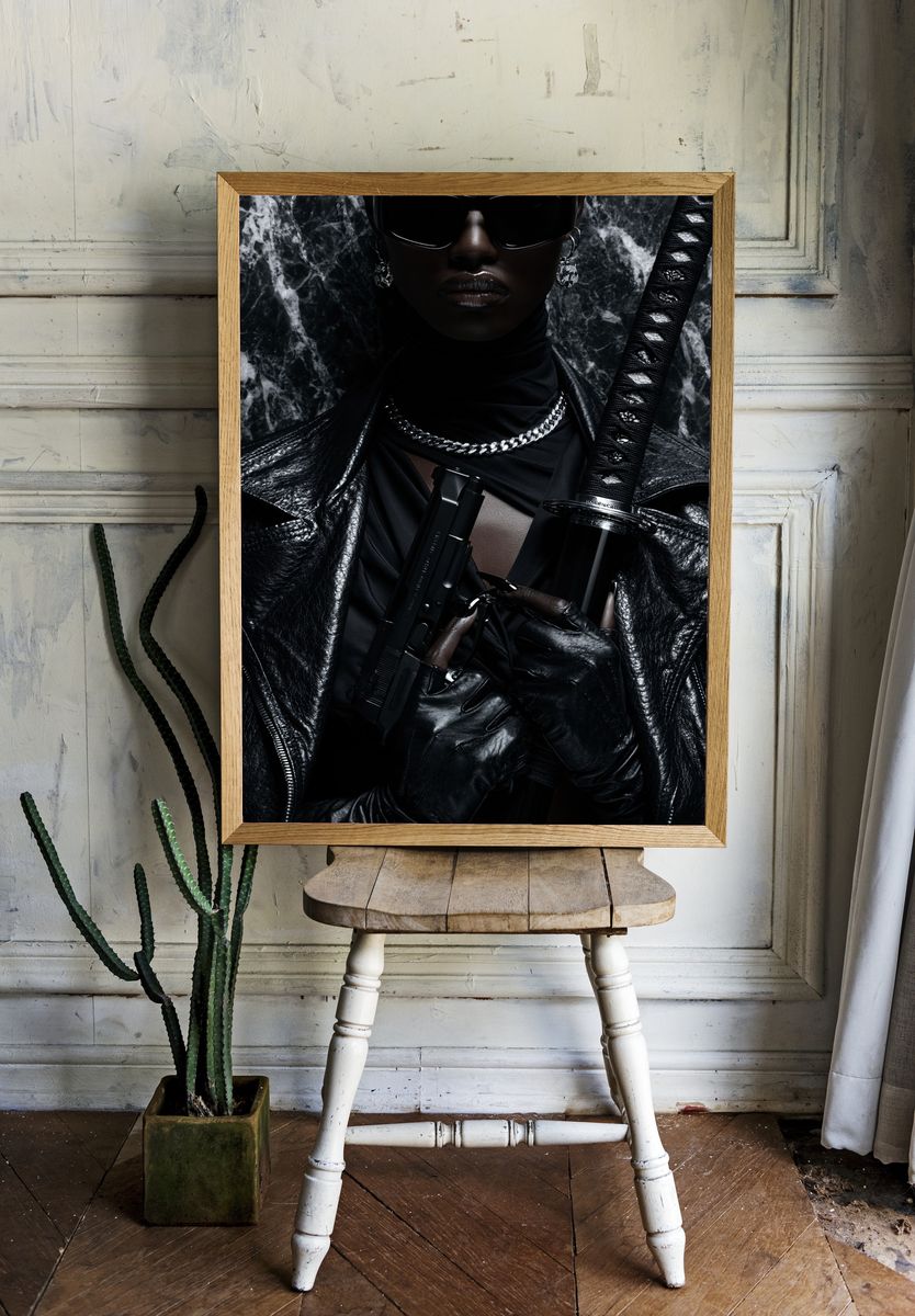 Dark Fashion Portrait Poster. room preview