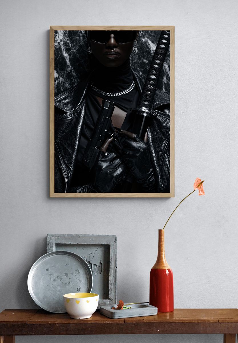 Dark Fashion Portrait Poster. — room view 3