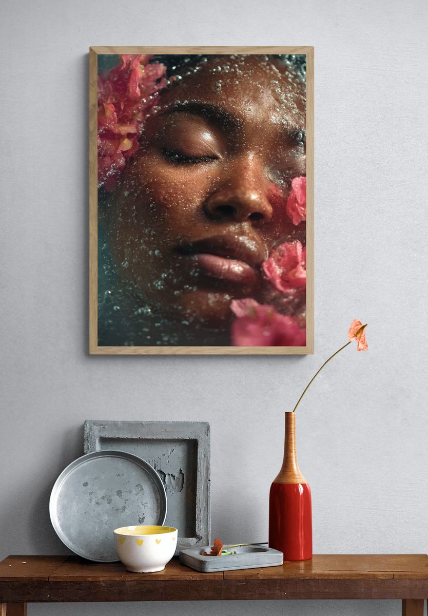 Dreamy Floral Portrait Print. — room view 3