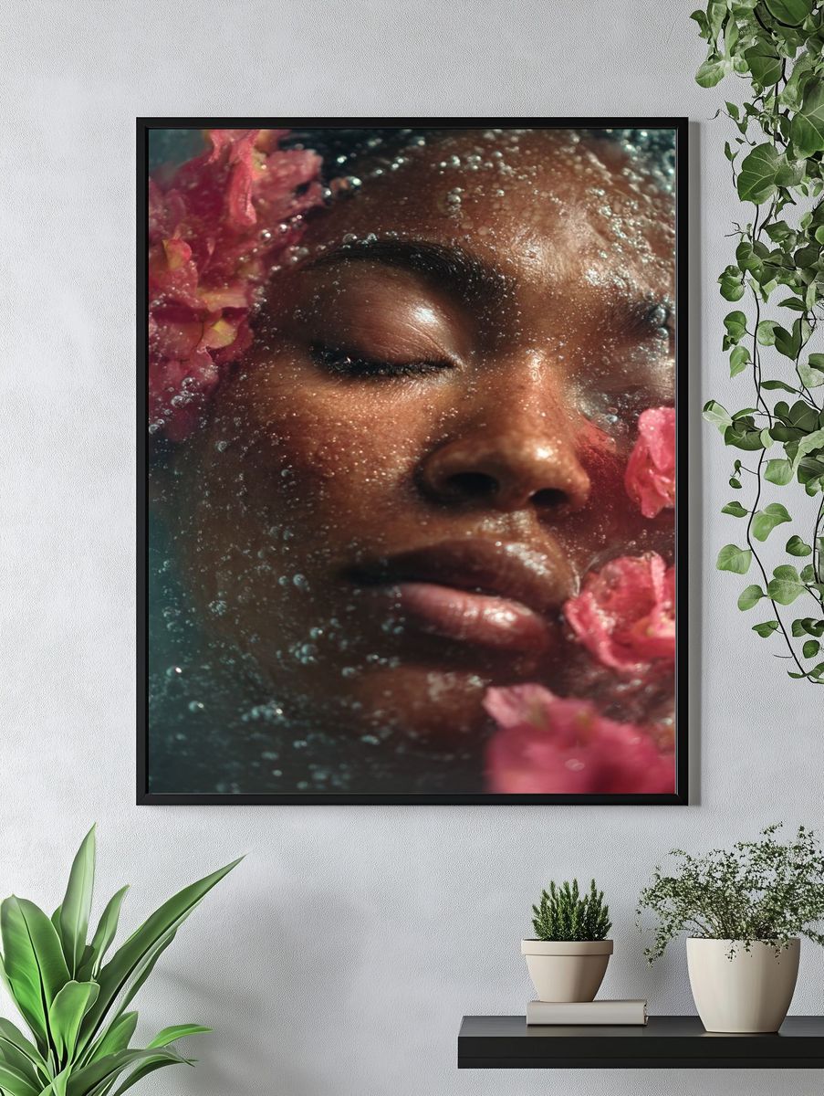 Dreamy Floral Portrait Print. — room view 4