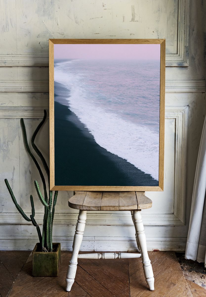 Pastel Shoreline Photography Poster. — room view 1