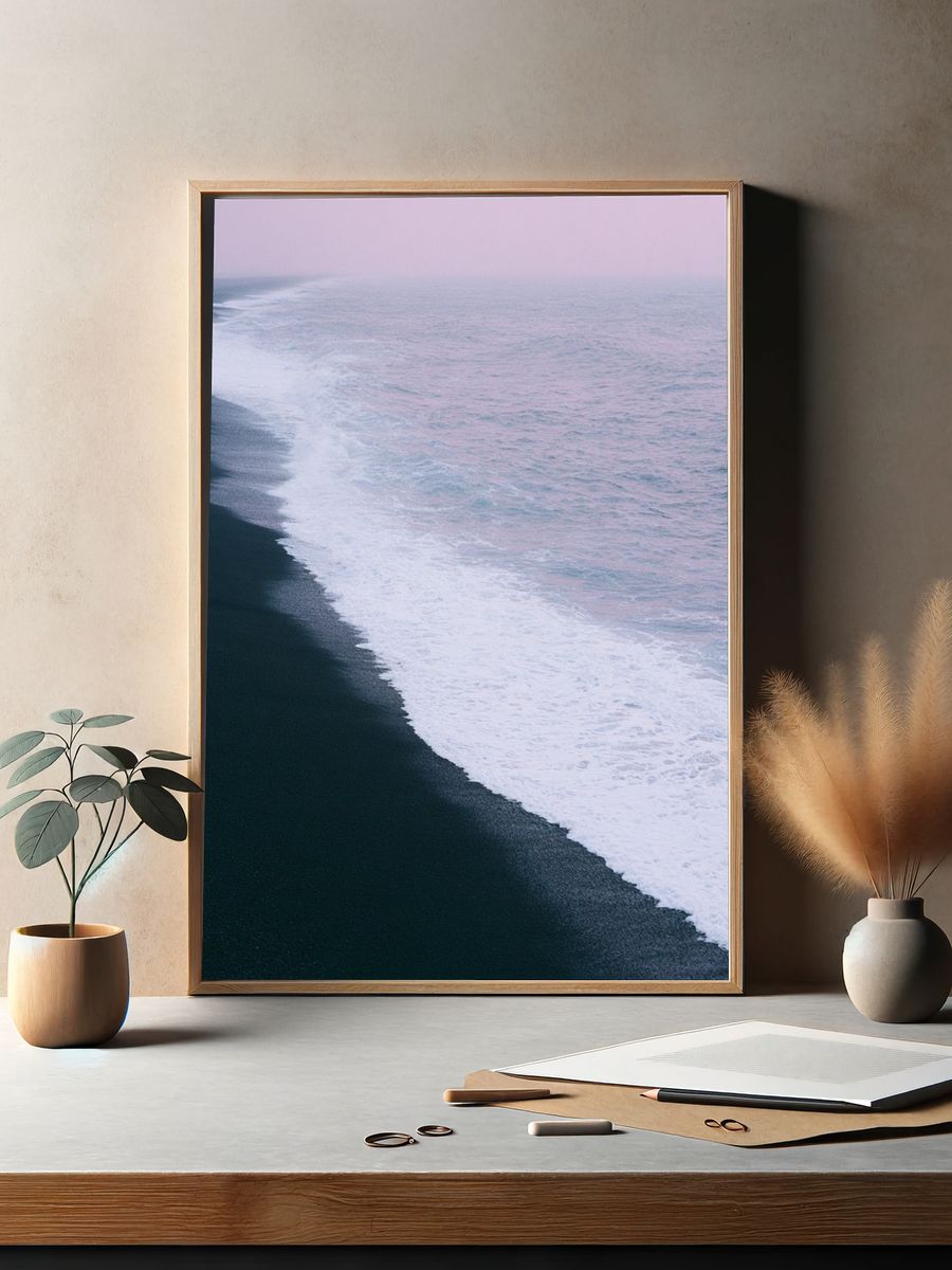 Pastel Shoreline Photography Poster. — room view 2