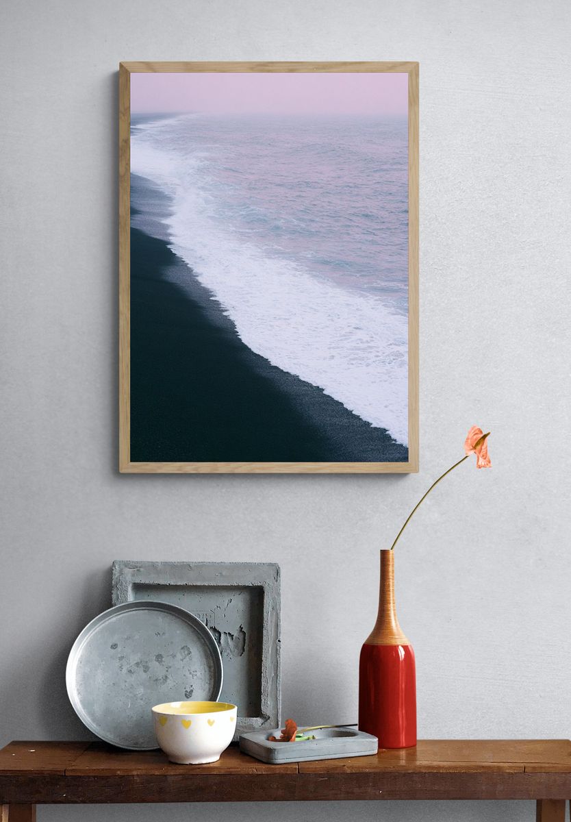 Pastel Shoreline Photography Poster. — room view 3