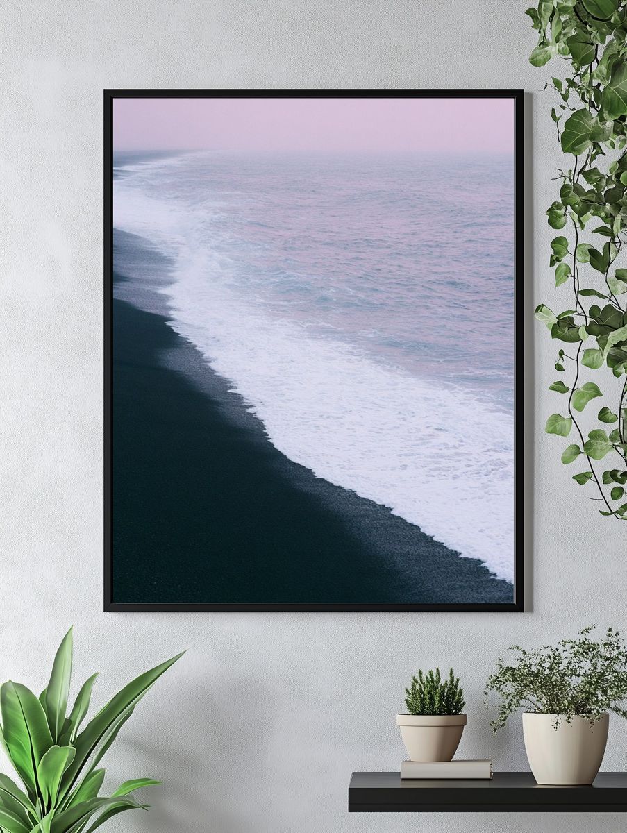 Pastel Shoreline Photography Poster. — room view 4