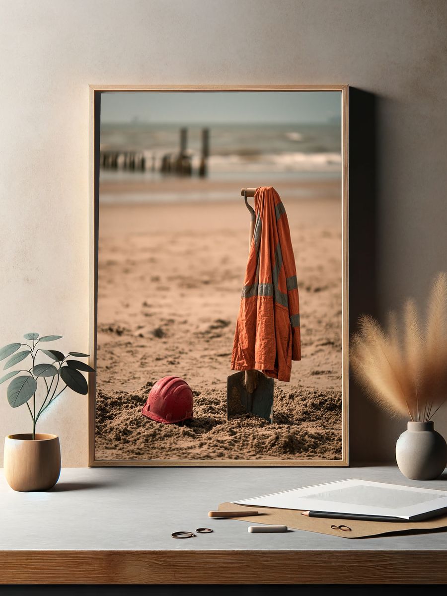 Beach Safety Still Life Photography Poster. — room view 2