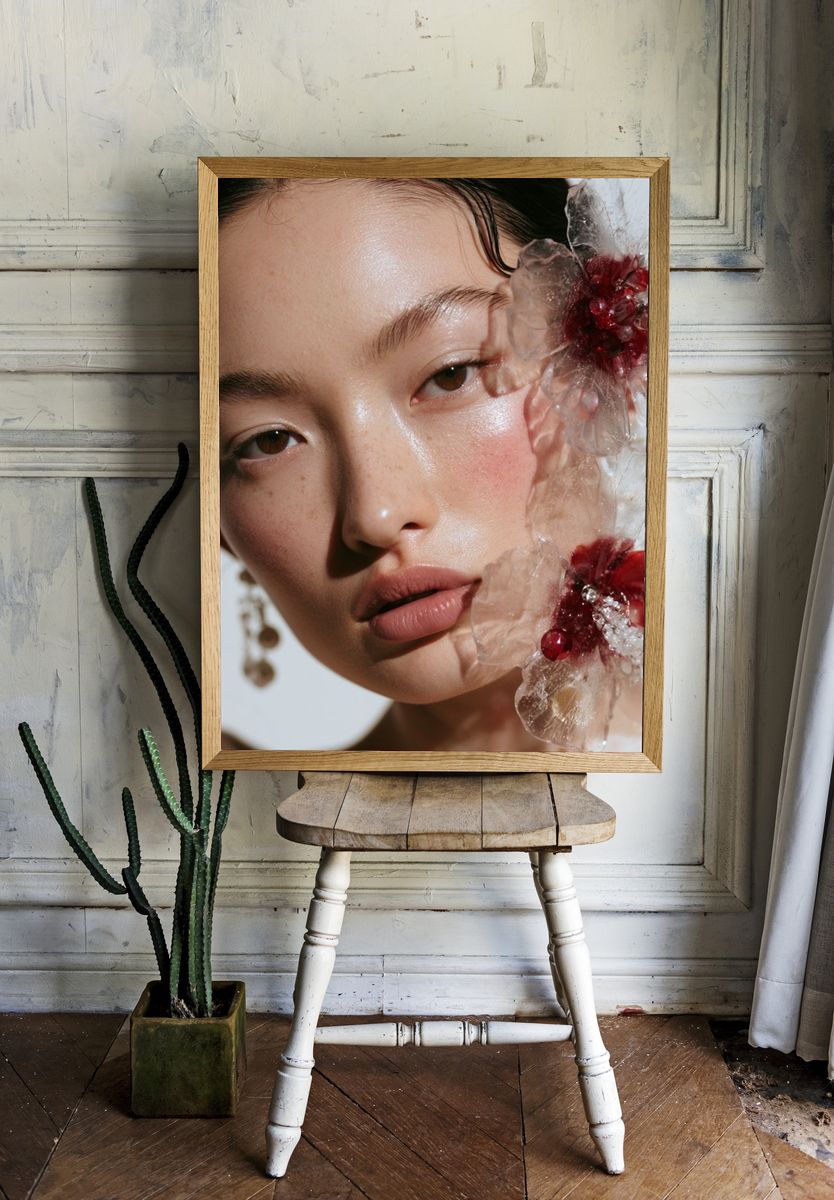 Floral Portrait Photography Poster. room preview