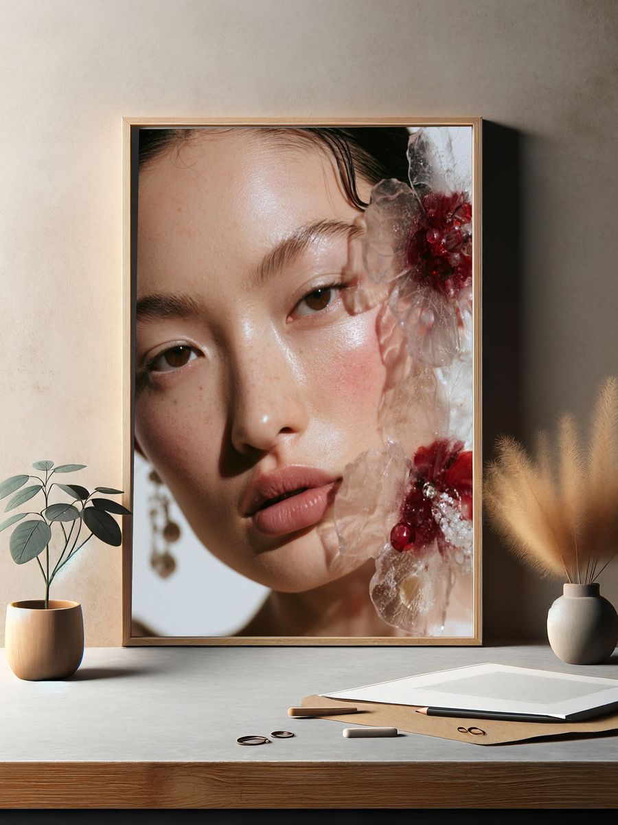 Floral Portrait Photography Poster. — room view 2