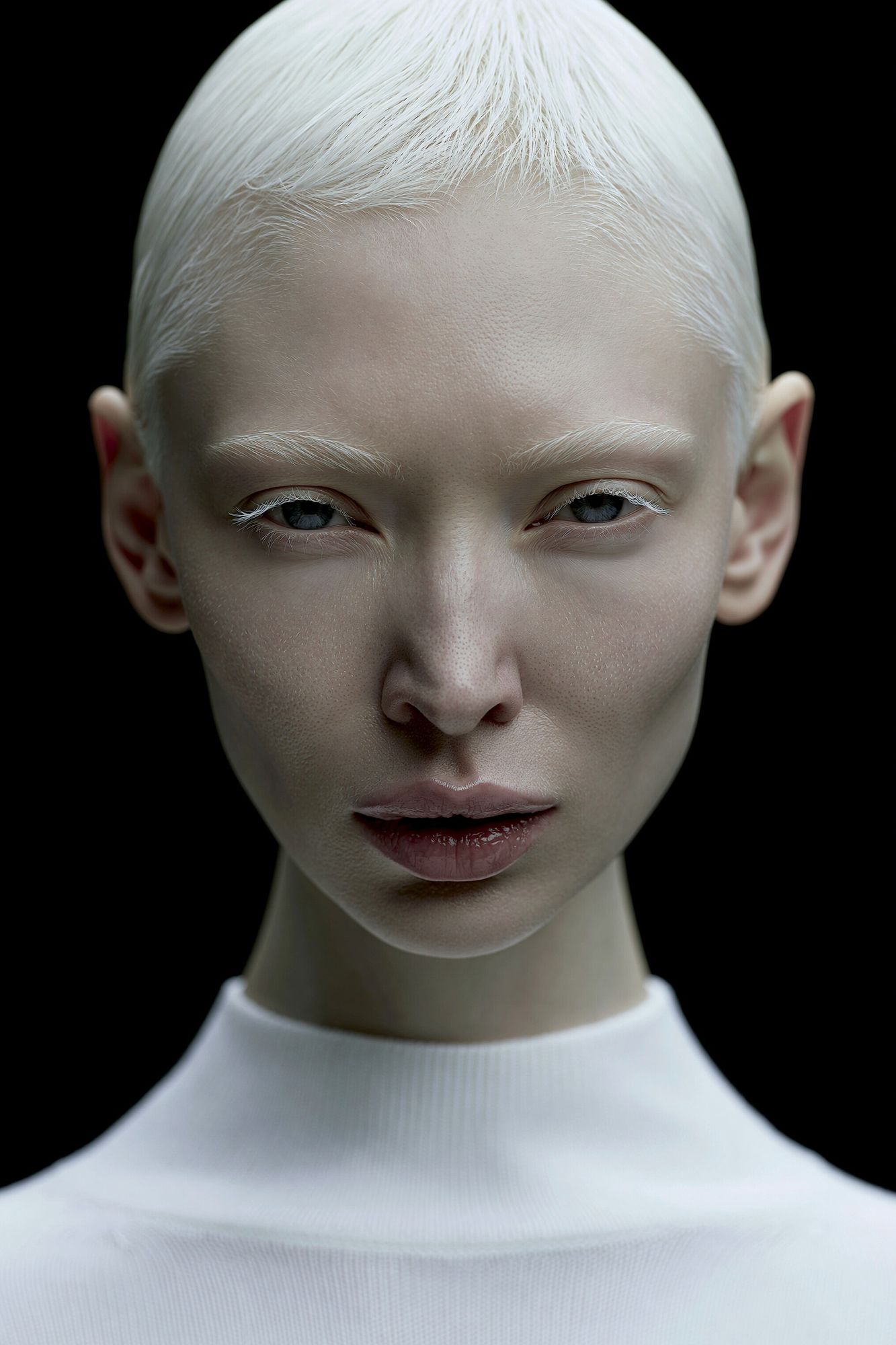 Futuristic Portrait Photography Poster. poster detail