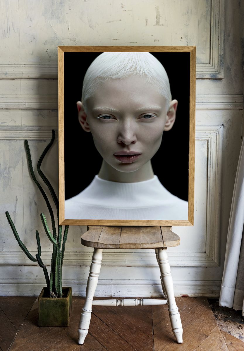 Futuristic Portrait Photography Poster. — room view 1