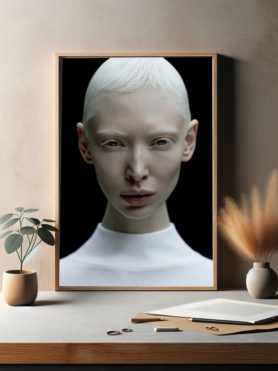 Futuristic Portrait Photography Poster. — room view 2