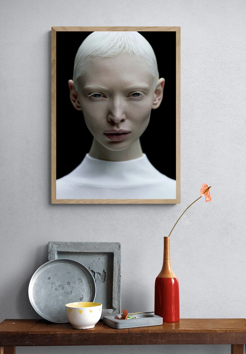 Futuristic Portrait Photography Poster. — room view 3