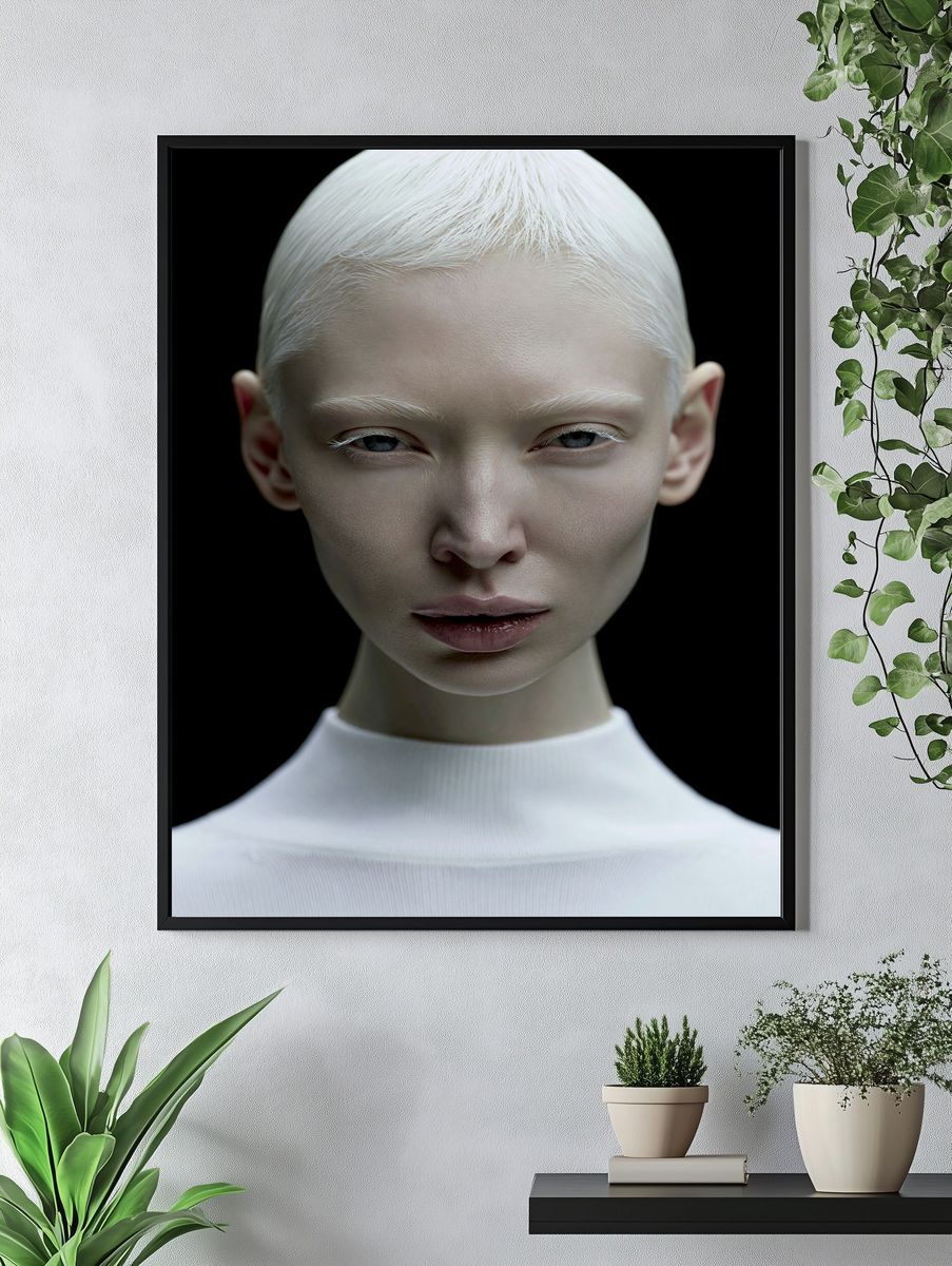 Futuristic Portrait Photography Poster. — room view 4