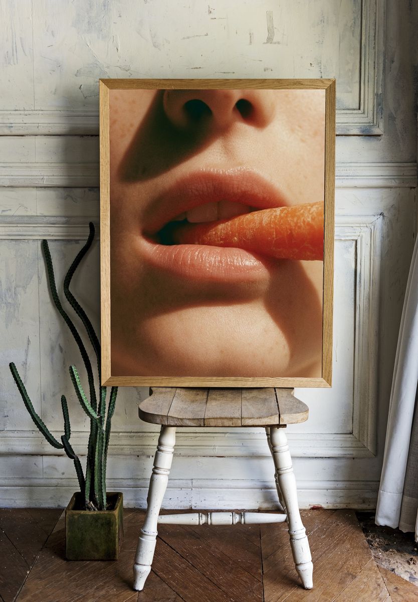 Carrot Lips Photography Poster. — room view 1