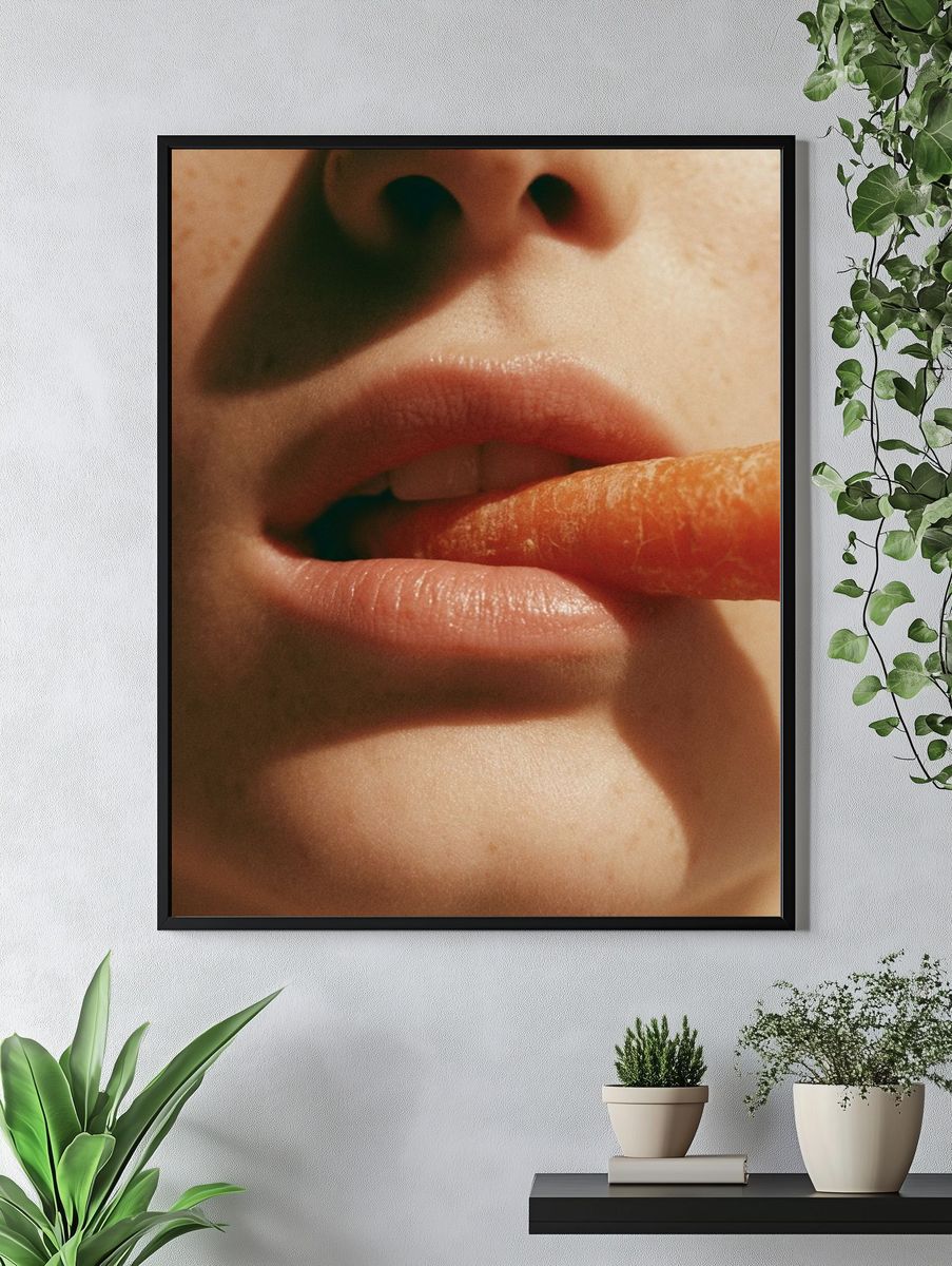 Carrot Lips Photography Poster. — room view 4