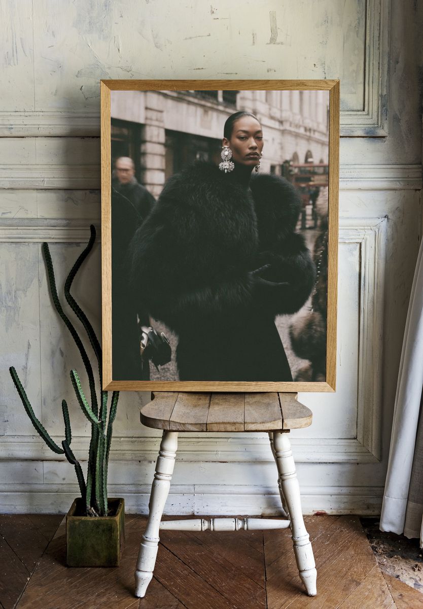 Street Fashion Portrait Poster. room preview