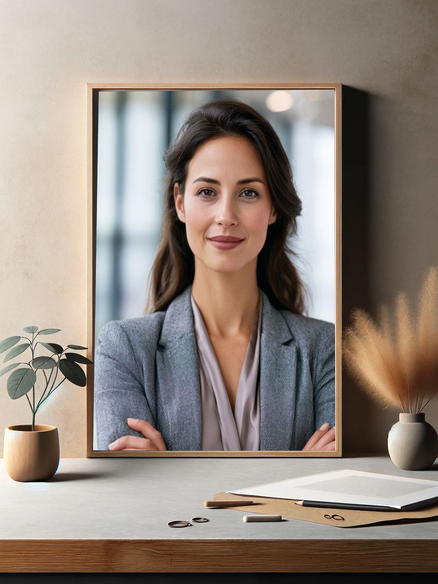 Confident Woman Portrait Print. — room view 2