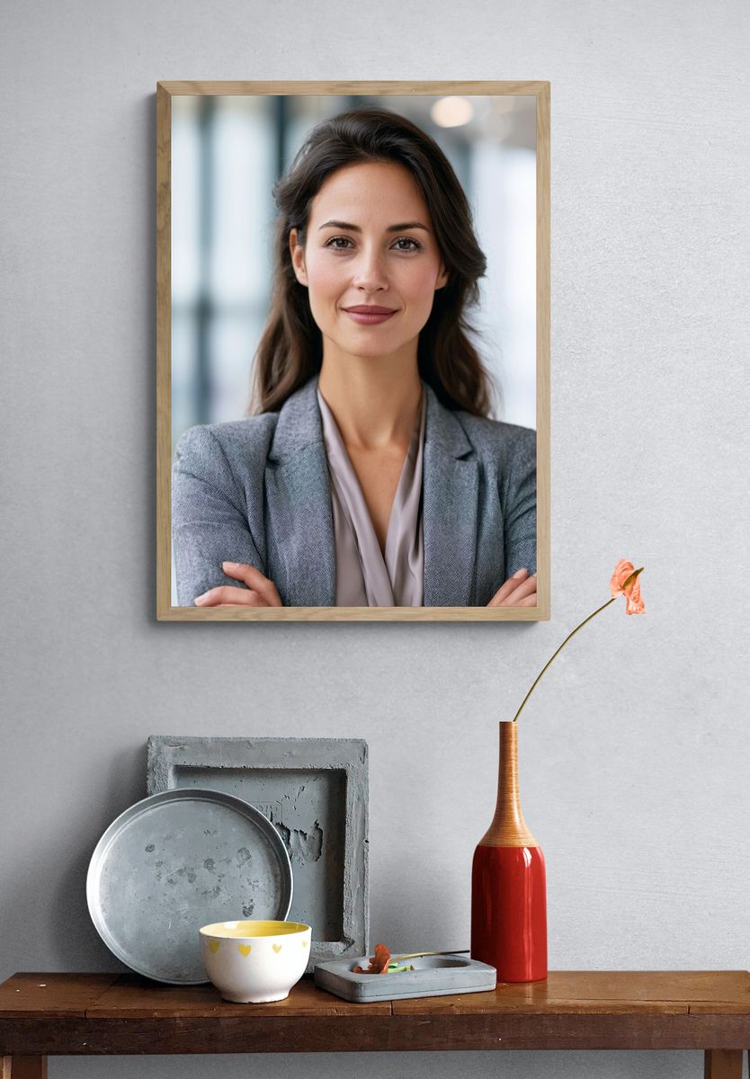 Confident Woman Portrait Print. — room view 3